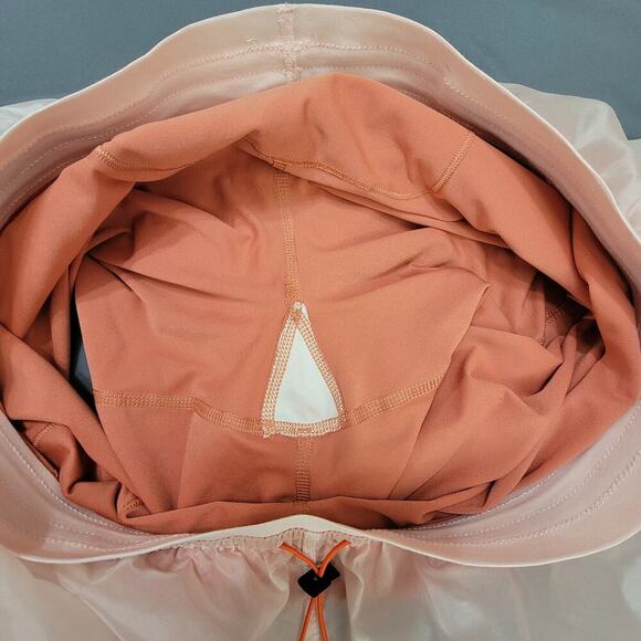 Nike Running Shorts L Peach Orange Dri-Fit Colorblock Lined - Picture 11 of 11